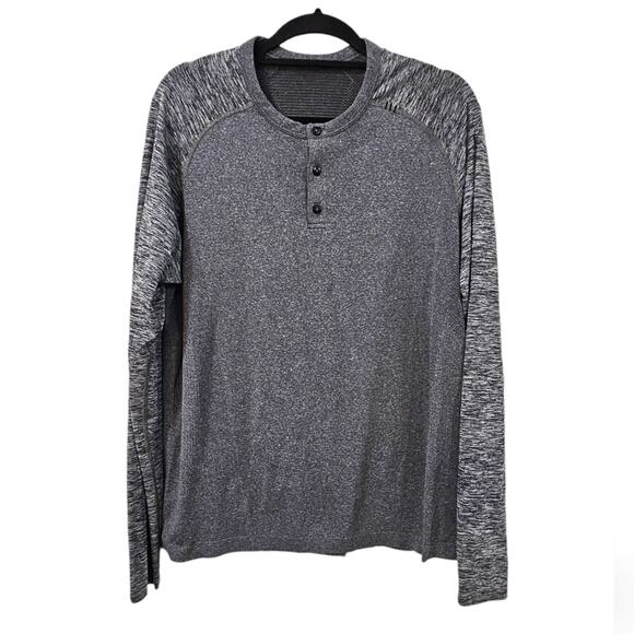 Lululemon Metal Vent Tech Henley Long Sleeve Shirt Size Large - Picture 1 of 6